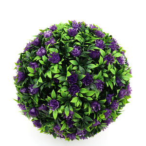 Bola de Topairy de boj de hierba Artificial de alta calidad, Bola de flor rosa de boda hecha a mano, decoración colgante de techo para interiores y exteriores - Product Image 3
