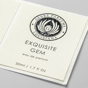 Etichetta adesiva adesiva per profumo in carta di cotone spessa con Logo personalizzato per bottiglia di profumo di lusso - Product Image 2