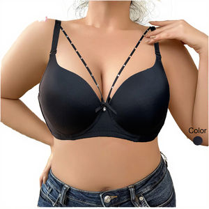 8751 #   Sujetador Push-Up Sexy de Verano para Mujer, de una Pieza, Brillante, con Tirantes Cruzados Ajustables, para Uso Diario, con Recogedor de Busto, Copa 3/4 - Product Image 3