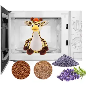 Creative OEM Lavender Scented Heating Stuffed Animal Elephant Oven Microwaveable Plush Toy With Flaxseed And Lavender