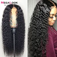 MEGALOOK 100 Virgin Human Hair Peruvian Deep Wave Hair,Peruvian Human Hair Bundles