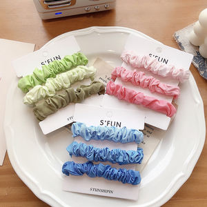 新年礼物3pcs棉发带领带scrunchi轻质包装定制软藏匿紧身儿童发带 - Product Image 4