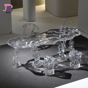 Mobili personalizzati in resina trasparente di lusso moderni in cristallo artificiale ornamento da tavola fatti a mano scultura in resina epossidica - Product Image 4