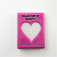 Portable mini marqueur de cartes photo kpop, personnalisé, collection d'album kpop ajouré, petit porte-cartes photo transparent de style d'amour