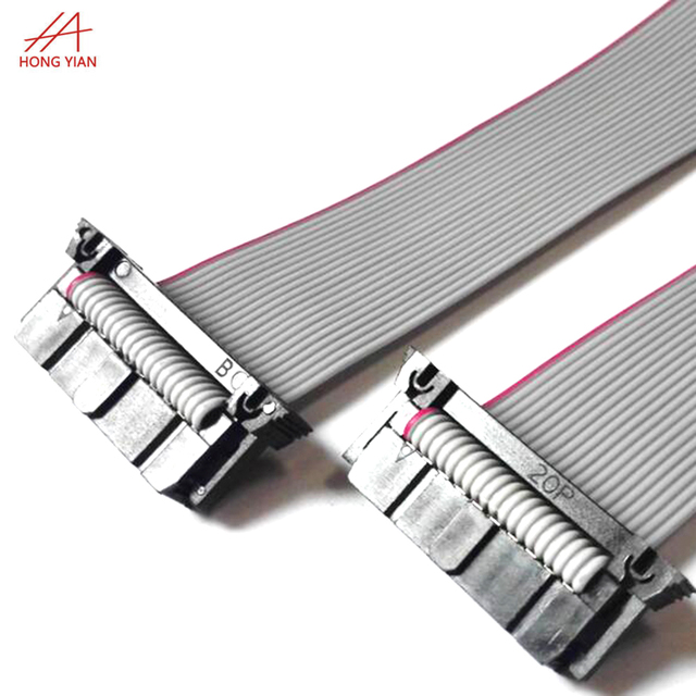 0.635 Pitch 1.0 1.27 mm Flat Ribbon Cable IDC Socket 10 16 Pin 8 20 Way Flexible Wire Harness Assembly Cable