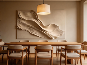 Art original Wabi Sabi, minimalisme abstrait, texture 3D, fait main, grande taille, art mural entièrement personnalisé pour la décoration murale du salon - Product Image 5