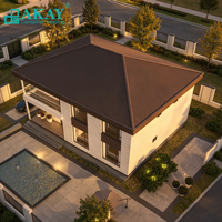 Maison conteneur préfabriquée AKAY, résistante aux ouragans, maisons modulaires préfabriquées en acier pour complexe de glamping