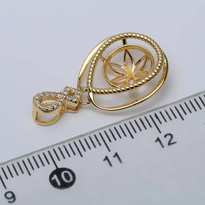 Pendentif en argent S925, accessoire de bijouterie DIY, base de 9-10 mm, cache-cernes, perle, collier pour cheveux de bébé, base vide, produit semi-fini 3081 - Product Image 4