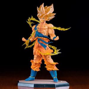 Venta al por mayor con envío directo: Figura de acción de PVC de Goku Flash, modelo <span class=keywords><strong>Super</strong></span> Saiyan, adorno para coche o escritorio, en stock. - Product Image 2