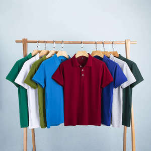 Polo de Manga Corta para Hombre, de Algodón, Color Sólido, Transpirable, Informal, de Punto, Corte Regular, con Botones al Frente - Product Image 3
