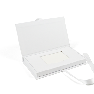 Gold Hot Stamping Logo Custom White Paper Creditcard With Magnetic Packaging Gift Box for Credit Card Slide - Product Image 4