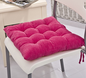 وسادة مقعد واحدة مقاس 40*40 سم (16*16 بوصة) بتصميم شريط خلفي قابل للغسل، مملوءة برغوة اللؤلؤ، متوفرة باللون الأصفر/الأحمر/البرتقالي - Product Image 6