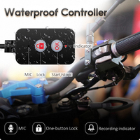 Caméra de tableau de bord pour moto, pouces, avec écran tactile, double objectif, enregistrement DVR, étanchéité