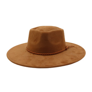 Sombrero Vegano de Gamuza con Diseño de Corazón y Corona, Estilo Fedora de Ala Ancha con Borlas Decorativas, Novedad 2026 - Product Image 3