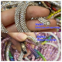 Cordon rond en coton de 6 mm avec strass, corde scintillante en cristal pour cordon de capuche, lacets de chaussures, accessoires de décoration DIY pour vêtements