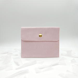 Biểu Tượng Tùy Chỉnh Sợi Nhỏ Phong Bì Đồ Trang Sức Pouch Vòng Cổ Bông Tai Vòng Đeo Tay Flap Bao Bì Pouch Với Nút - Product Image 2