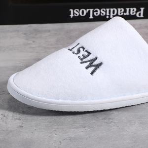 Zapatillas desechables con logotipo bordado personalizado, para Hotel, SPA, servicio de una parada, fábrica china, OEM - Product Image 5