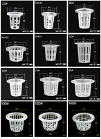 Pot Jaring Plastik 1 2 3 4 Inci, Pot Hidroponik, Pot Persemaian, Pot Akuaponik Plastik