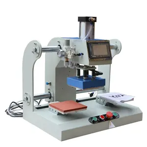 신제품 PLC 시스템 자동 미니 라벨 비닐 열전사 프레스 공압 듀얼 트레이 기계 - Product Image 1