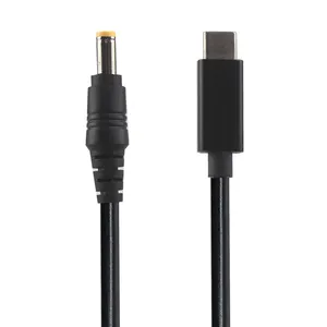 5ft 65W PD USB Type C Male Input to DC 5.5mm x 2.1mm Male 5V 9V 12V 20V Power Charging Cable