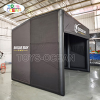 Boîtier de simulateur de golf gonflable mobile de luxe personnalisé avec support de projecteur et pompe à air