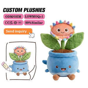 Maceta de Peluche con Forma de Gato en Color Verde Menta y Rosa Sakura, Diseño Personalizado OEM, Linda Decoración para el Hogar y la Habitación de los Niños, Kawaii - Product Image 4