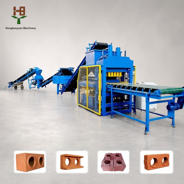 HBY4-10 High Quality Full Automatic Interlocking Hydraulic Earth Brick Making Machine for Ecological