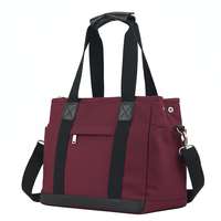 Sac fourre-tout en toile tendance avec fermeture éclair, design multi-poches, grande capacité et compartiments pour femmes - Personnalisation OEM