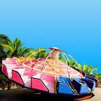 Manège de fête foraine extérieur en métal, type « Flying Turntable » électrique, pour parcs d'attractions et carnavals
