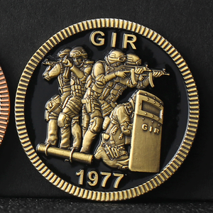 热销金银铜多色锌合金压铸挑战硬币搪瓷金属硬币 - Product Image 4