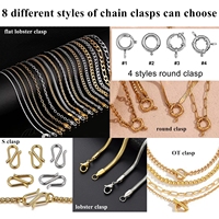 Direct Usine Chaînes Cadena Étanche Corde Figaro Gourmette Cubaine Hommes Femmes Or 18K PVD Acier Inoxydable Collier