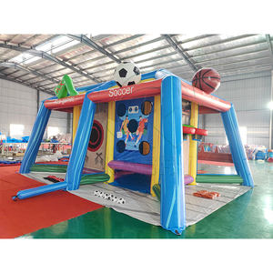 Juegos Inflables 6 en 1 para Parques de Diversiones Interiores y Exteriores, Juegos de Lanzamiento de Hacha, Baloncesto, Fútbol y Tiro - Product Image 1