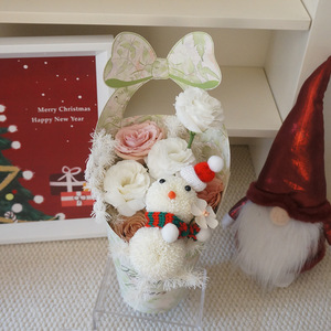 Caja de Regalo para el Día de la Madre, Pequeña, Redonda, con Diseño Floral, Portátil, para Arreglos Florales - Product Image 5