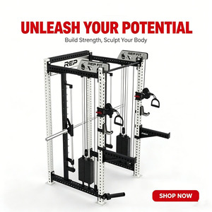 Máquina <span class=keywords><strong>de</strong></span> Gimnasio Multifuncional Hot Selling: Jaula <span class=keywords><strong>de</strong></span> Sentadillas Comercial, Máquina Smith para Ejercicios <span class=keywords><strong>de</strong></span> Pecho y Hombros - Product Image 1