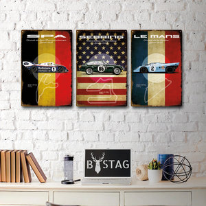 Placa Metálica Decorativa Moderna con Diseño de Pista de Carreras F1, Bañada en Oro, para Bar, Garaje, <span class=keywords><strong>Club</strong></span>, Cuarto de Hombre, Decoración de Pared para el Hogar - Product Image 2
