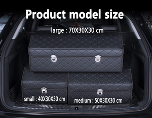 Organisateur de coffre de voiture en cuir PU grande capacité, pliable pour voyage et pique-nique, logo personnalisé OEM ODM, étanche, vente en gros usine - Product Image 2