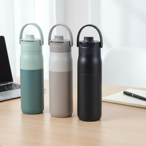 Nouvelle bouteille d'eau isolée sous vide à double paroi sans BPA, anti-fuite, 680 ml/1000 ml, avec filtre pour le camping - Product Image 6