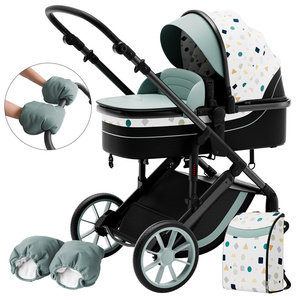 Passeggino di Lusso per Neonati, Carrozzina 0-6 Mesi, Carrello con Portabebè e Borsa per la Mamma - Product Image 6