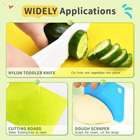 50 pièces gants manches tablier Y éplucheur plastique froissé enfant en bas âge couteaux vraie cuisine Sandwich Cutter enfants sécurité cuisine couteau ensemble
