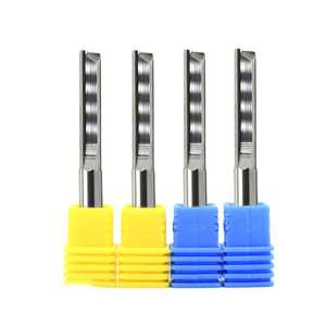 قاطع تفريز مستقيم من كربيد التنجستن 3.175 4 6 مم بشفرتين، أداة تفريز <span class=keywords><strong>CNC</strong></span> للخشب وألواح MDF وأدوات النقش - Product Image 1