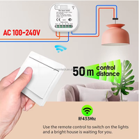 Interrupteur mural intelligent Tuya WiFi et RF 433 MHz, sans batterie, télécommande sans fil, minuterie, 220 V 16 A, compatible Alexa