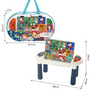 Bộ đồ chơi xếp hình Giáng sinh 3 trong 1 tự làm SamToyCn, đồ chơi STEM, bàn hoạt động di động cho trẻ em, bàn xếp hình với bảng vẽ - Product Image 5