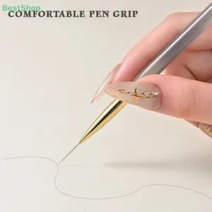 แปรงแต่งเล็บแบบบาง 5 ชิ้น – ชุดอุปกรณ์วาดภาพดอกไม้อะคริลิกและวาดเส้น - Product Image 3