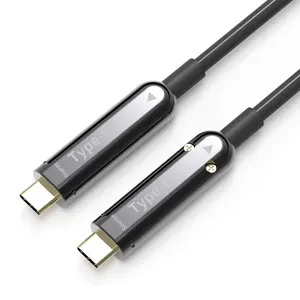 Kabel Serat Optik USB C Male To USB C Male USB 3.1 Tipe C Kabel Optik Aktif AOC 4K/60Hz