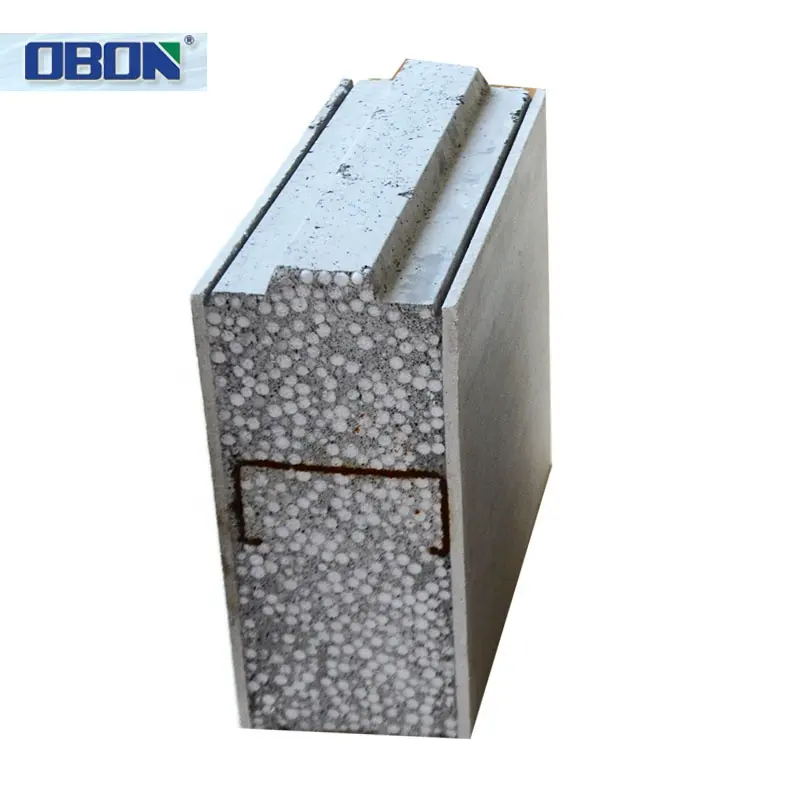 OBON Peso ligero 70mm 100mm Cuentas de espuma Tablero de fibrocemento Panel de sándwich de cemento Eps para pared