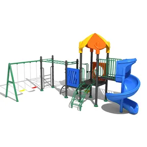 Toboggans en plastique pour enfants, équipement de terrain de jeux extérieur, combinaison de toboggan extérieur - Product Image 4