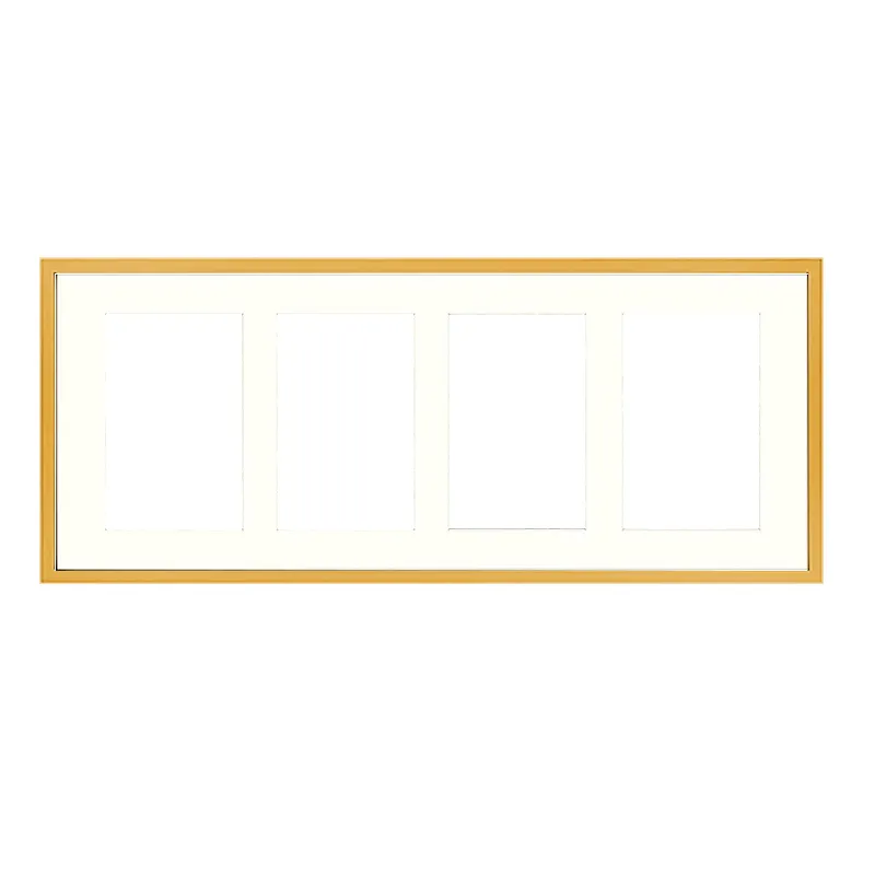 Экологически чистые 8x20 золотые большие светлые металлические матовые алюминиевые постеры для колледжа панорамные рамки с открывающейся ковриком 4x6