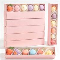 Boîtes à gâteaux haut de gamme 5 pouces, lot de 50, conformes aux normes alimentaires, avec fenêtre transparente, pour chocolats, truffes, biscuits, pâtisseries, macarons