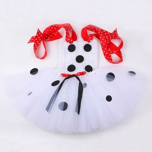 Costume de chien <span class=keywords><strong>Dalmatien</strong></span> fantaisie très populaire pour enfants, <span class=keywords><strong>déguisement</strong></span> d'Halloween, robe tutu tachetée pour chiot, vêtements de fête pour bébé fille - Product Image 6