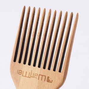Peigne à dents larges en bambou, outil de coiffure pour salon, grande taille - Product Image 2